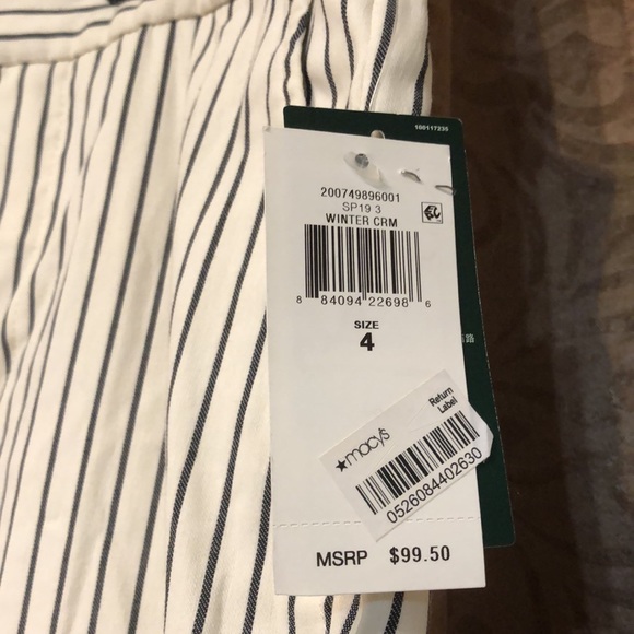 Brand new! Ralph Lauren pinstripe pants! Size 4! In winter Cream color! - Picture 5 of 8